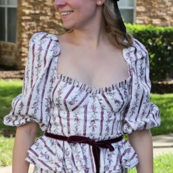 Antonio Melani+ Nicola Bathie Florence Floral Print Sweetheart Square Neck Dress - Picture 5 of 16